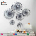 silver paper fan set 
