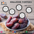 ramadan khajoor toppers in round shape black color
