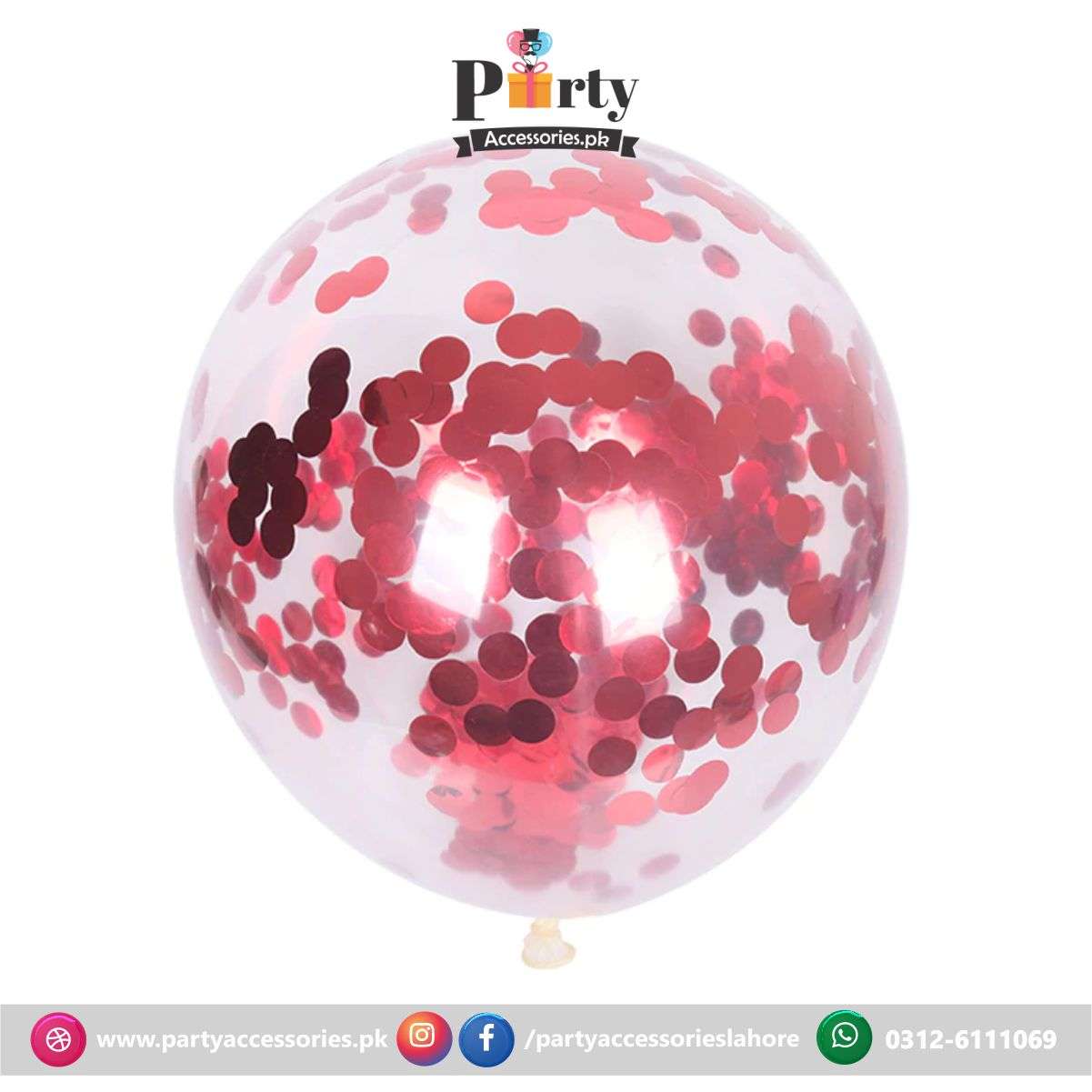 Red Confetti Balloons