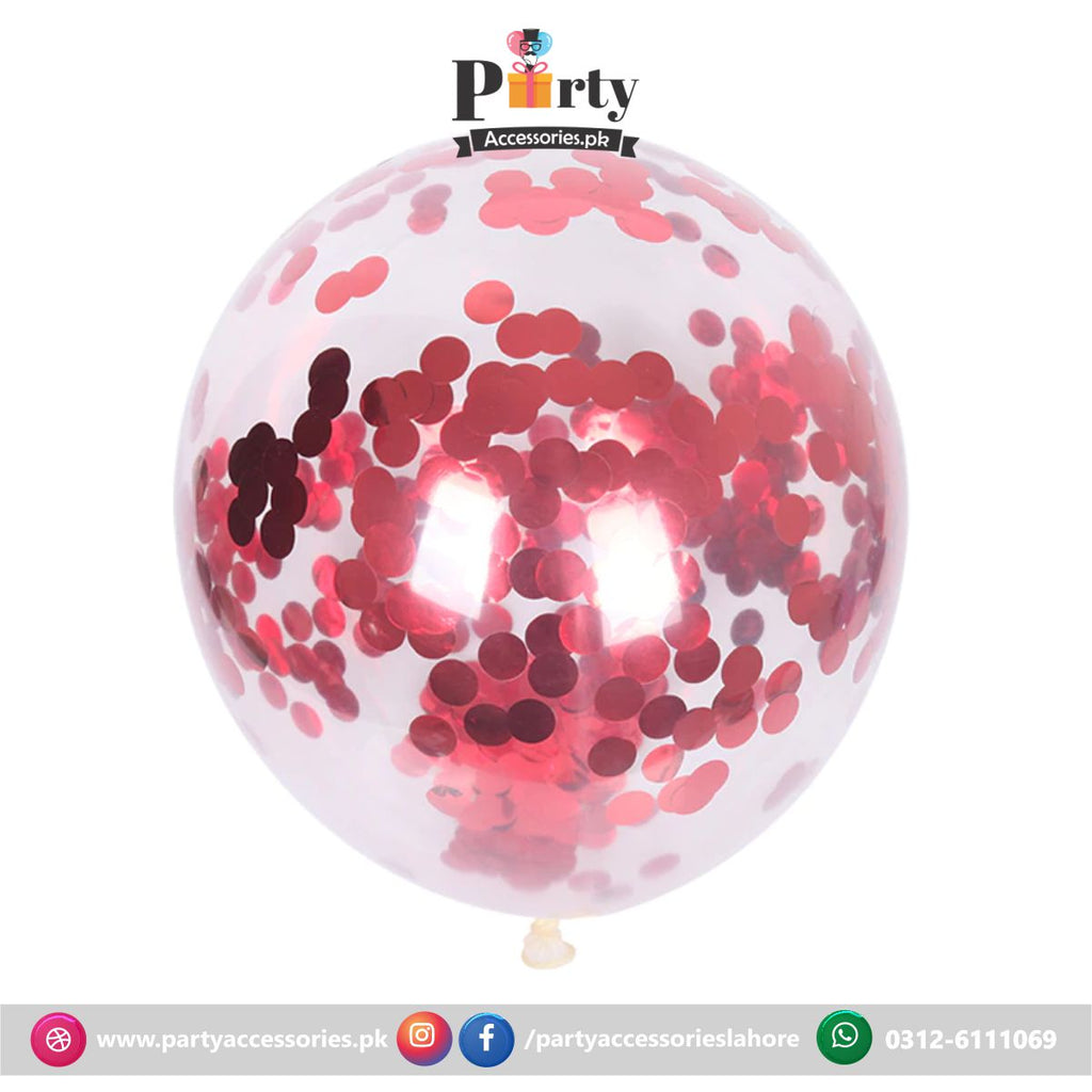 Red Confetti Balloons