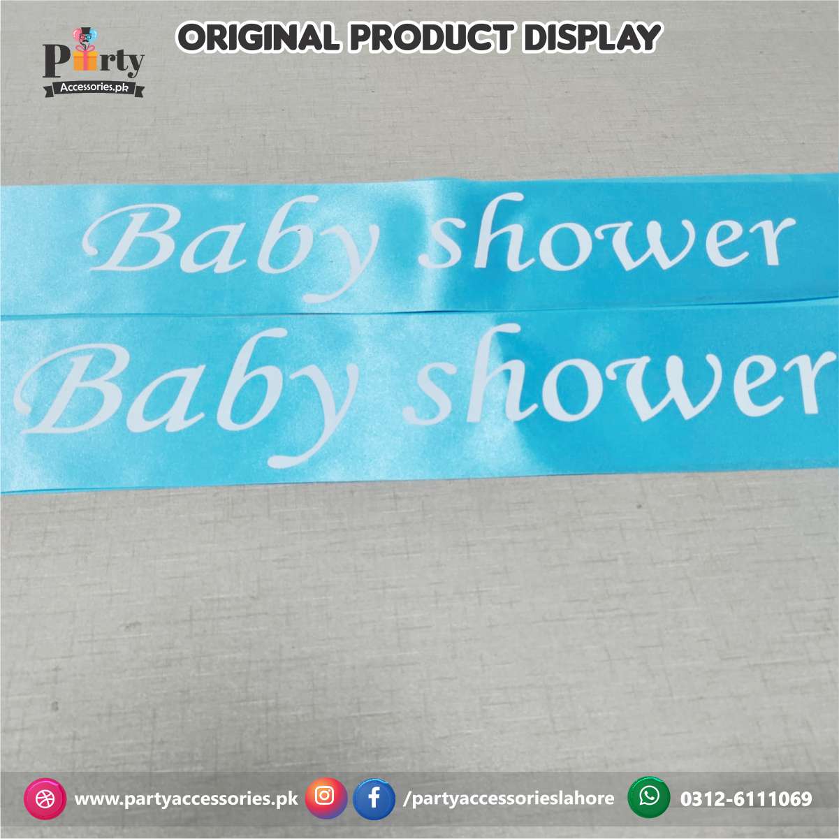 baby shower sashes