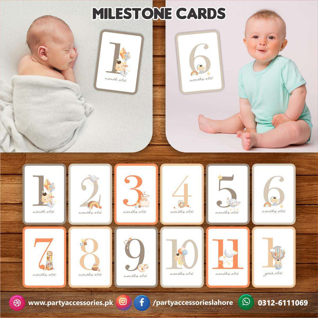 Baby milestone Photo cards set | New Born Photoshoot Baby Photo cards Gift