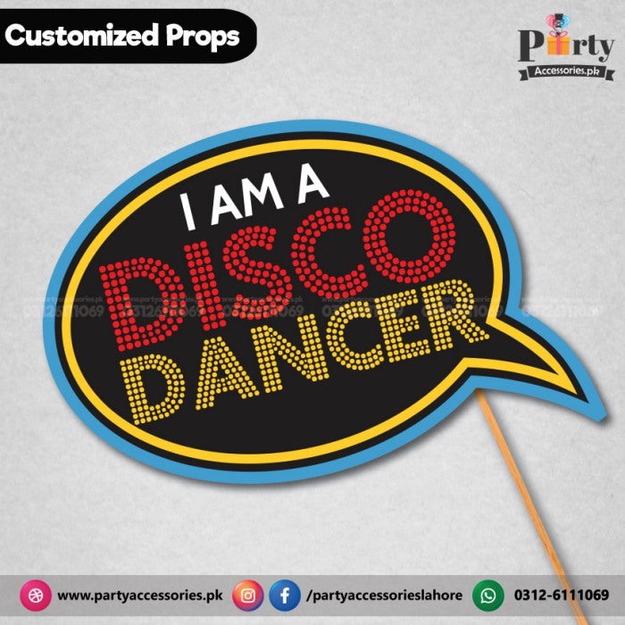 Customized Funny party photo prop Bollywood style disco