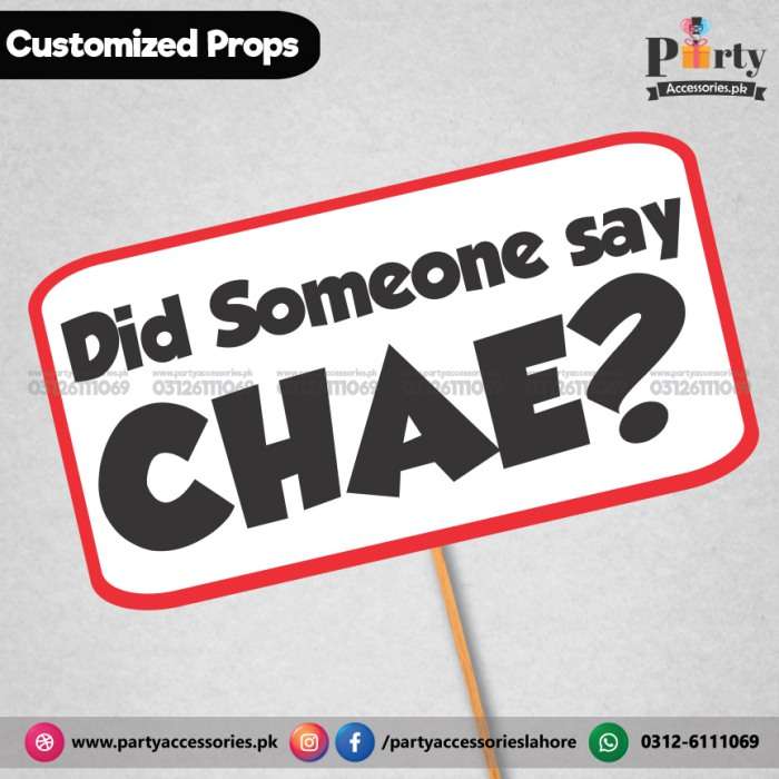 Customized Funny party photo prop Chae