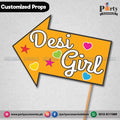Customized Funny party photo prop Bollywood style desi girl