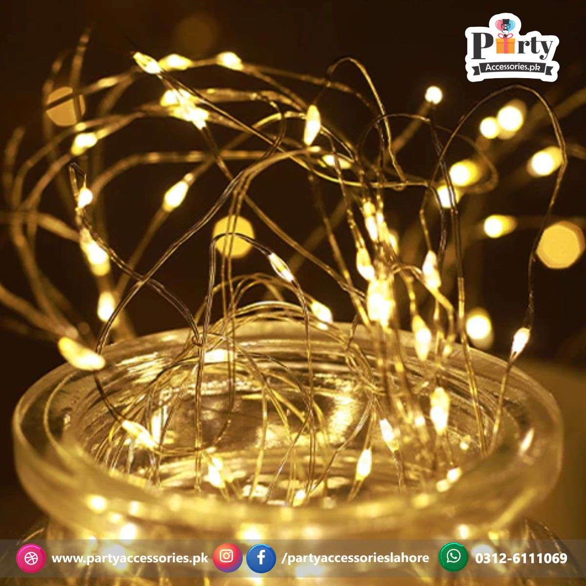 LED copper wire Fairy light string Battery operated