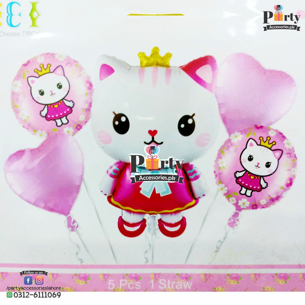 Hello kitty birthday foil balloons set