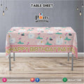 Swan Theme Birthday Party table top sheet