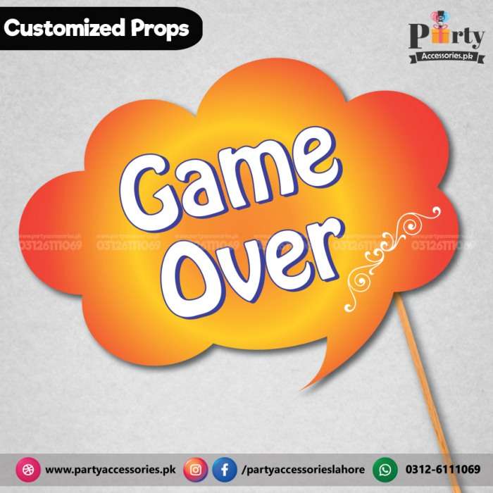 Customized Funny wedding party photo prop Game over