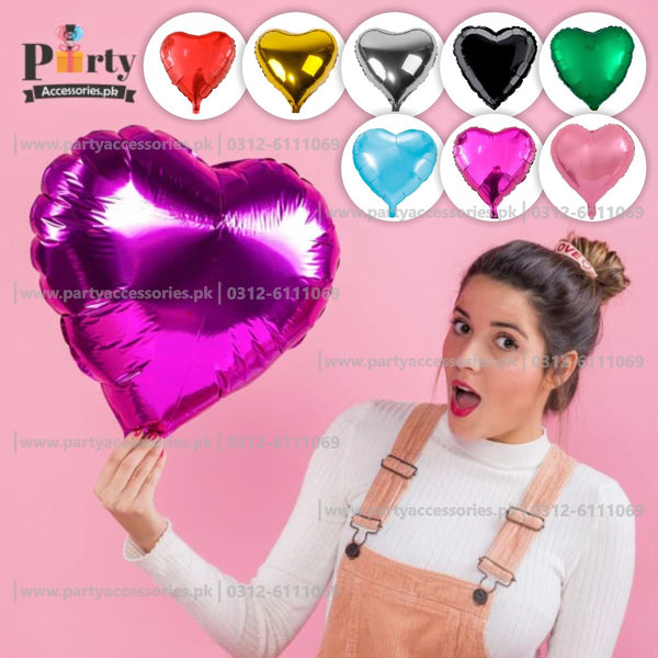 heart shape foil balloons 18 inches