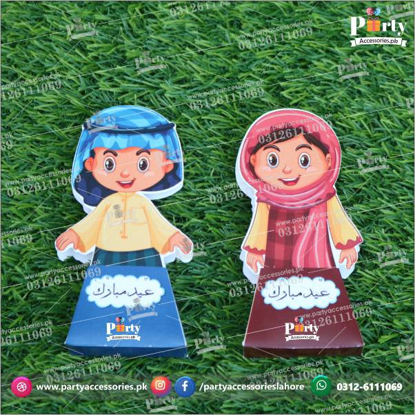 Eidi Envelops in exclusive boy and girl shape cutouts blue pink
