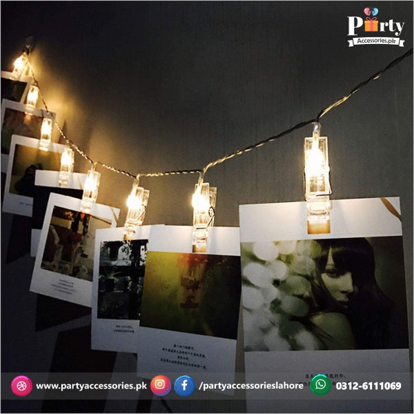 Clip fairy lights Battery Operated LED string for Photo hanging