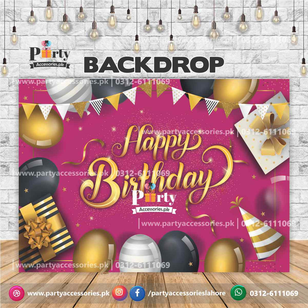 happy birthday girl backdrop 