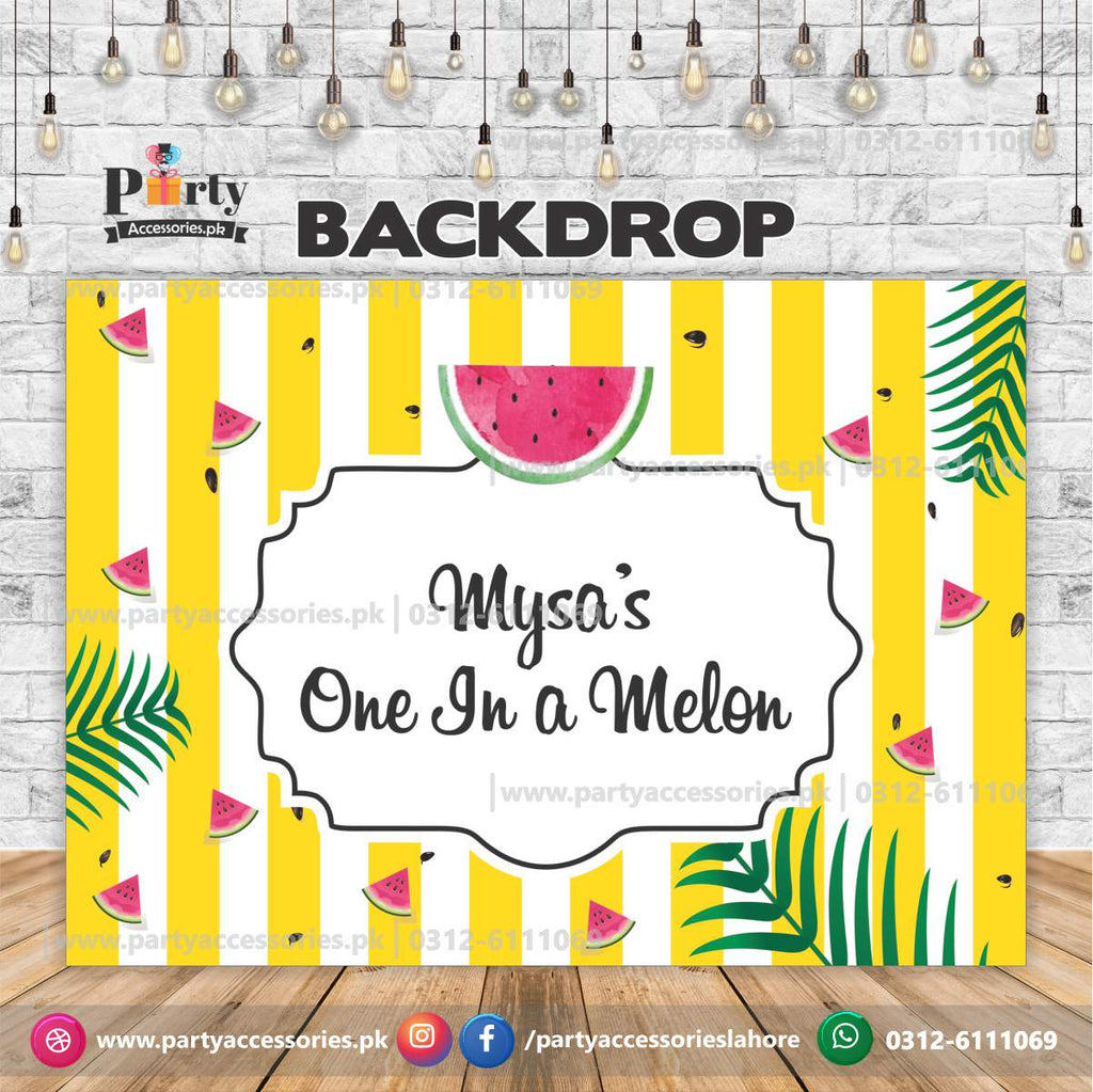 One in a melon Theme Birthday Party Backdrop