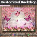 Customized Birthday Party Backdrop in Butterfly Theme 