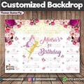 Customized Birthday party Backdrop in Butterfly Theme
