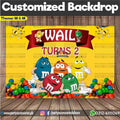 Customized M&M Theme Birthday Party Backdrop