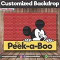 Customized Mickey Mouse Theme Birthday Party Backdrop