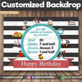 Customized Pirates Theme Birthday Party Backdrop