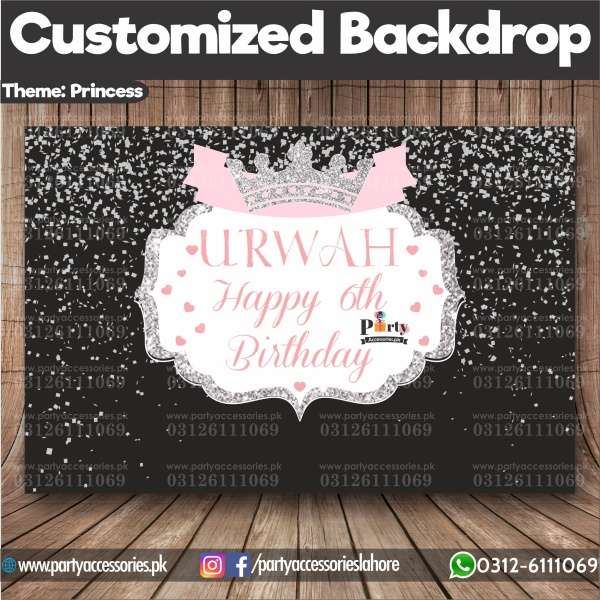 Customized Disney Princess Theme Birthday Backdrop