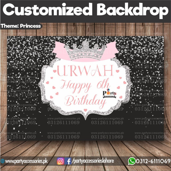 Customized Disney Princess Theme Birthday Backdrop