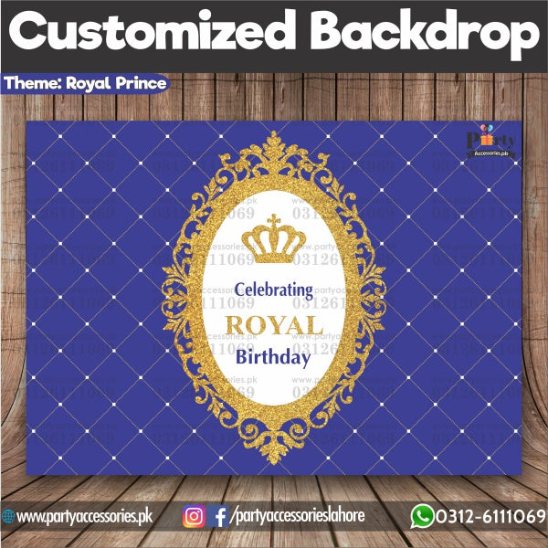Customized Prince Theme Birthday Backdrop