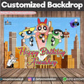 Customized Power puff Girls Theme Birthday Party Backdrop
