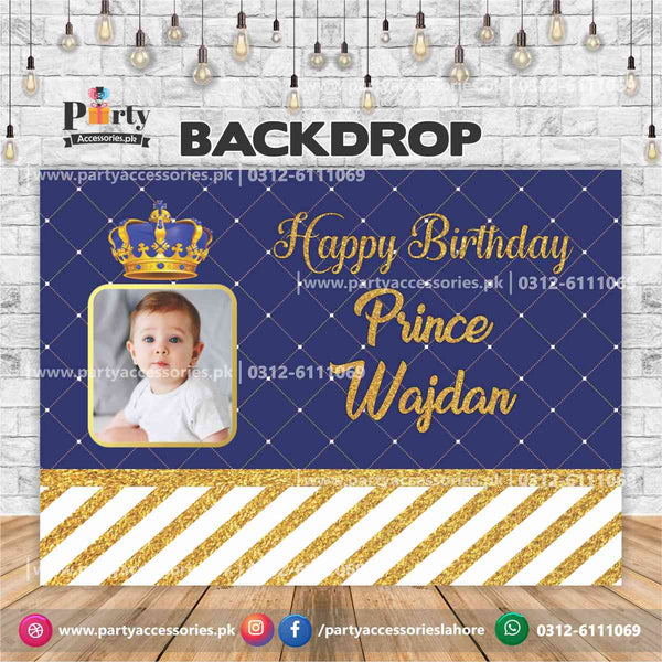 Customized Prince Theme Birthday Backdrop