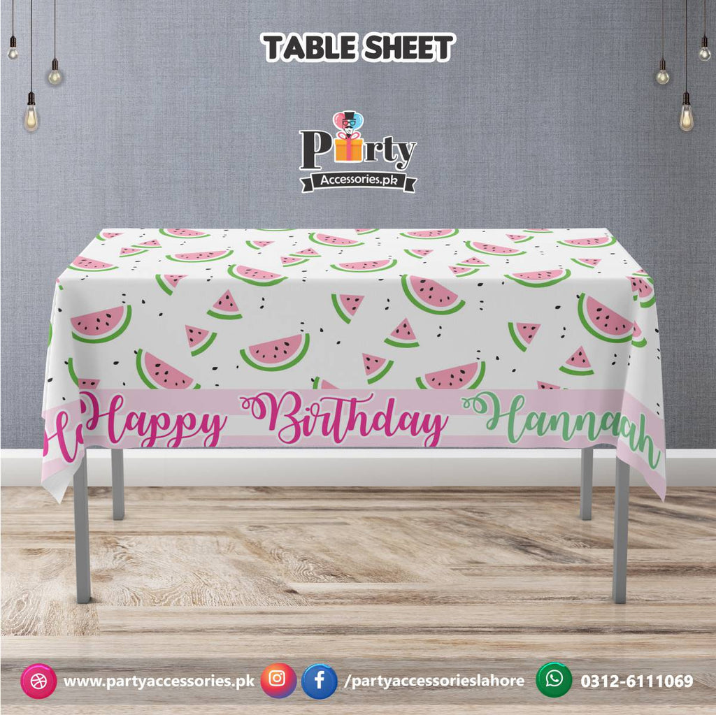 One in a melon Theme Birthday Party table top sheet