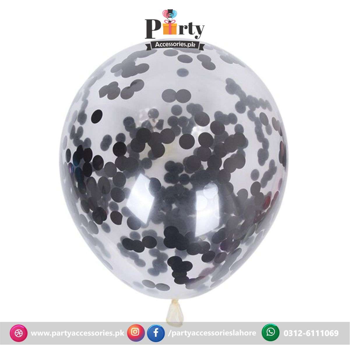 Black Confetti balloons