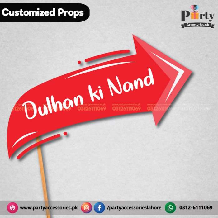 Customized funny wedding photo prop Dulhan ki nand