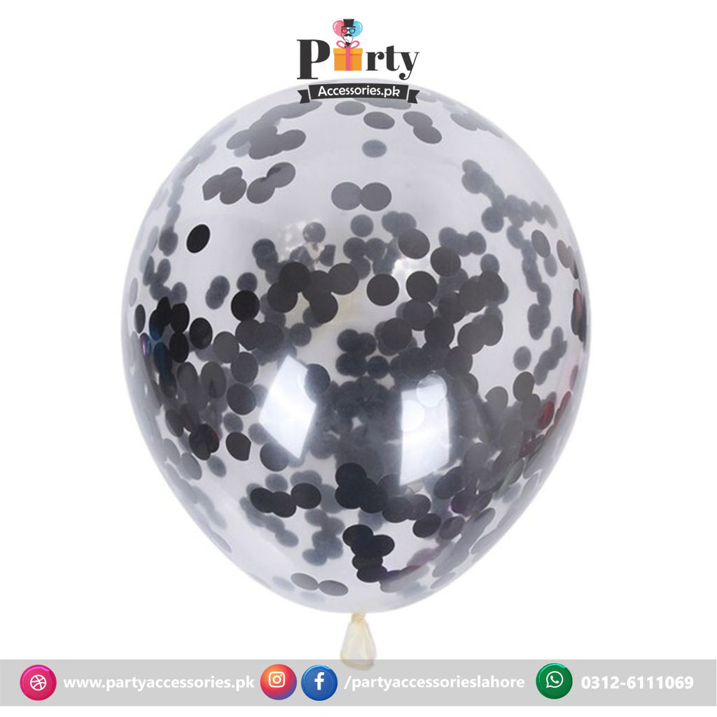 Black Confetti balloons