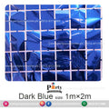 square box shape tinsel foil curtain blue