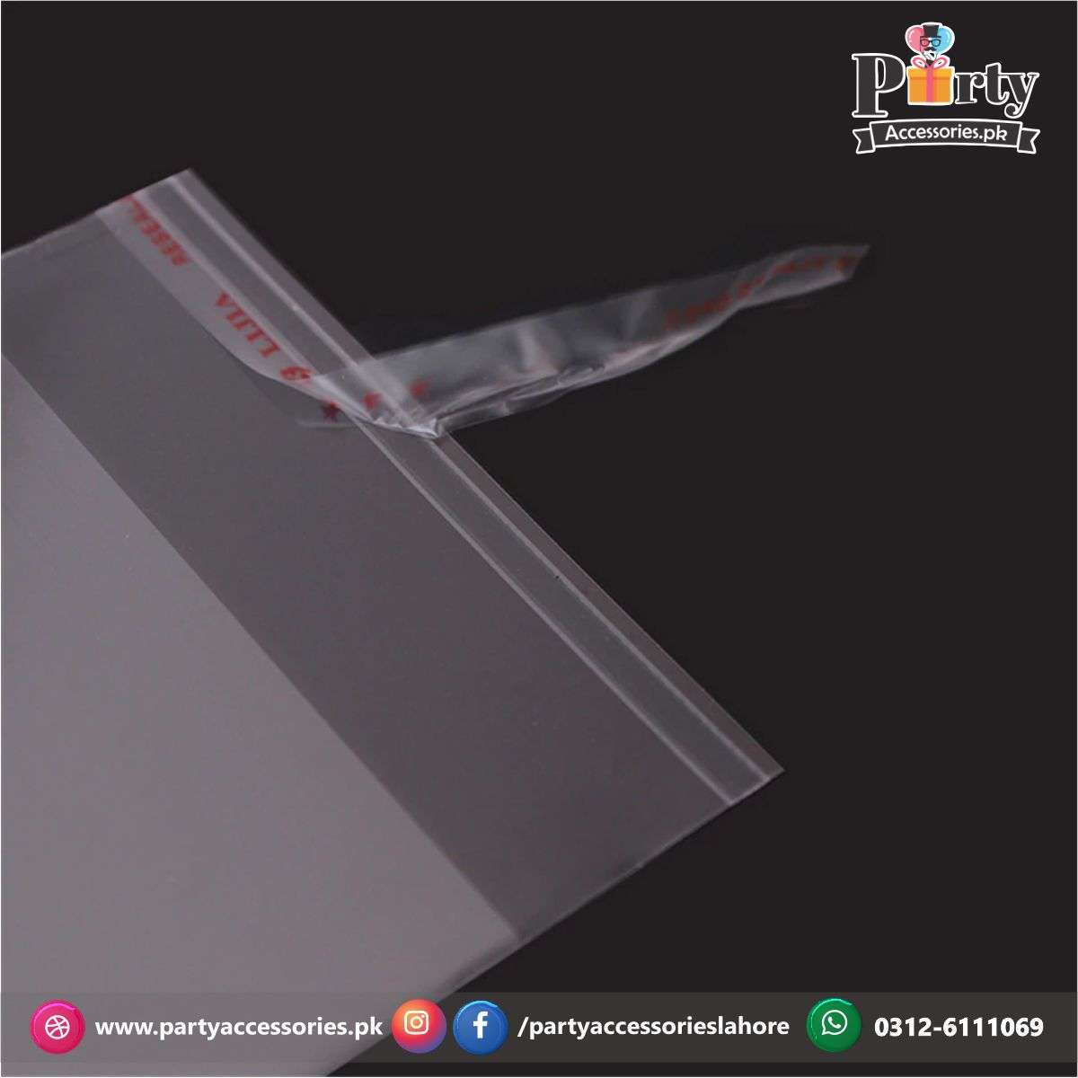 Transparent plastic taping bags
