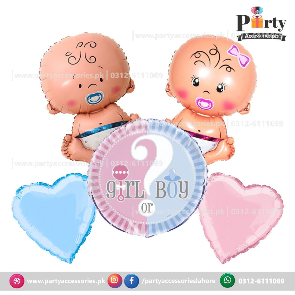 Gender Reveal decoration | Baby Shower Celebration foil balloons