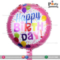 happy birthday printed round foil balloons