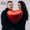 red heart foil balloon