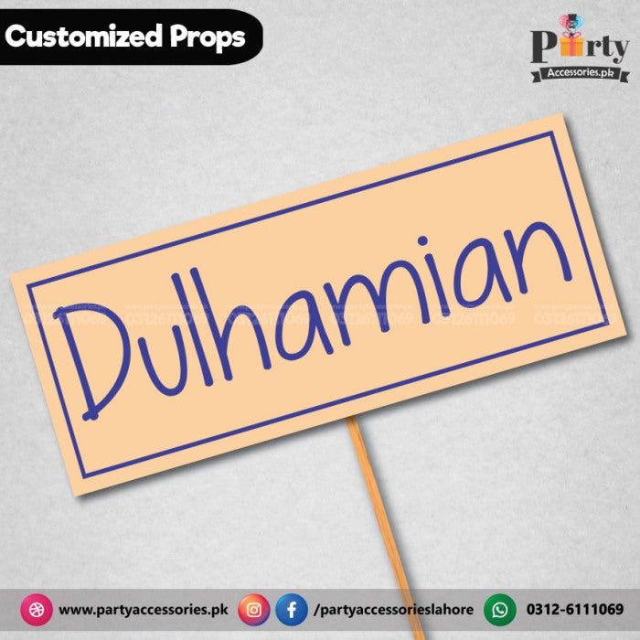 Customized funny party photo prop dulhamian