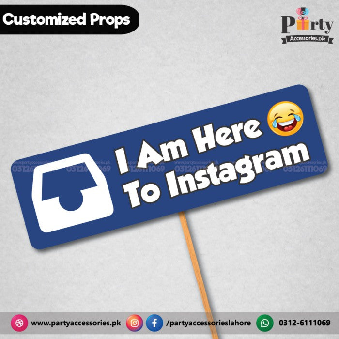 Customized funny Party photo prop for instagram