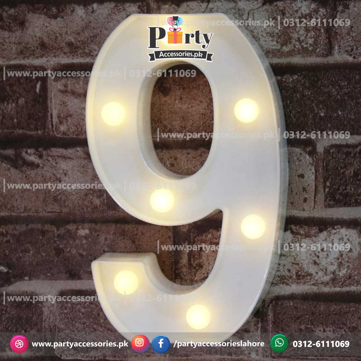 Led Numberd Letters LED letters | Marquee LED Numbers 0 to 9 light up letters ...