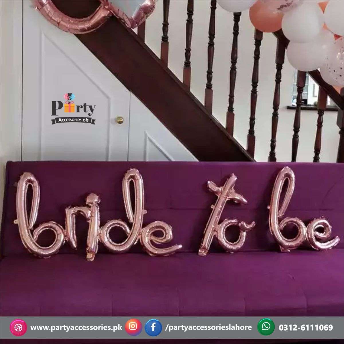 bridal shower foil balloons