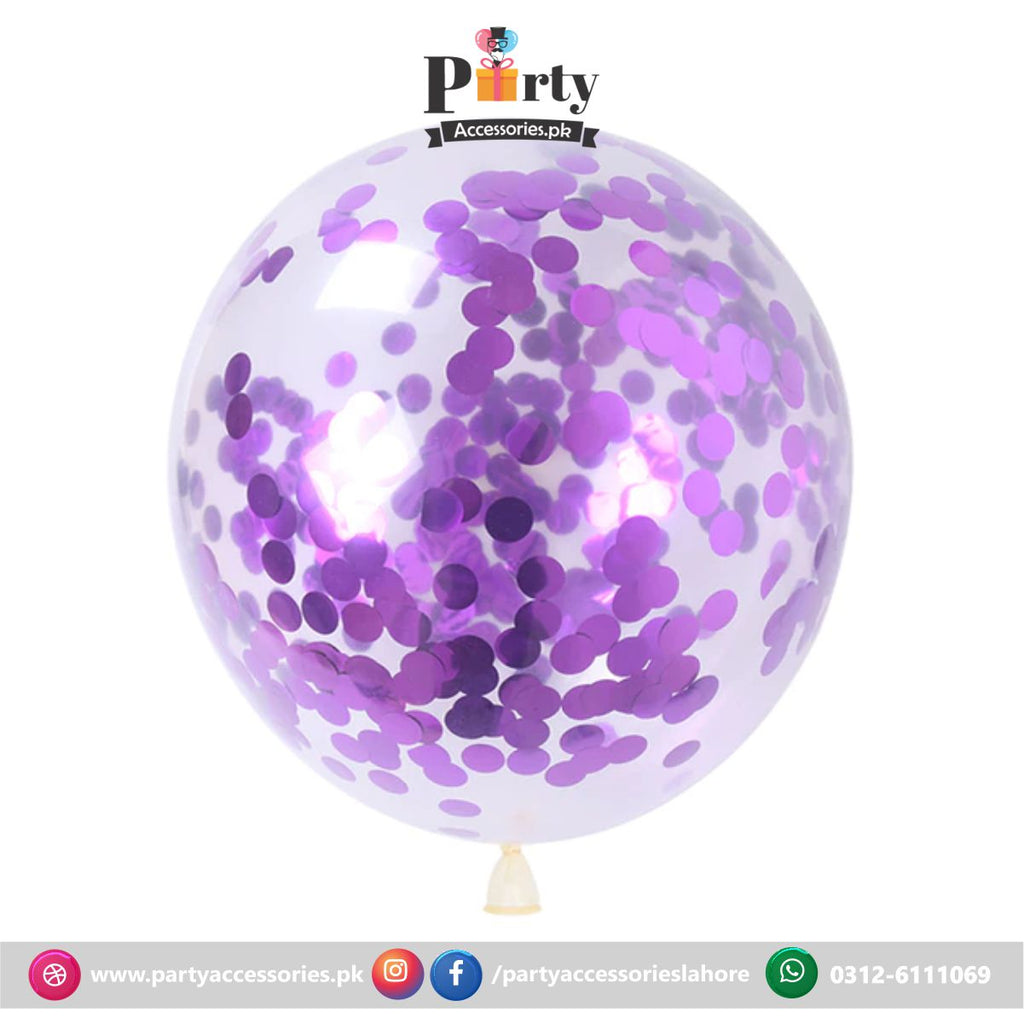 Purple Confetti Balloons