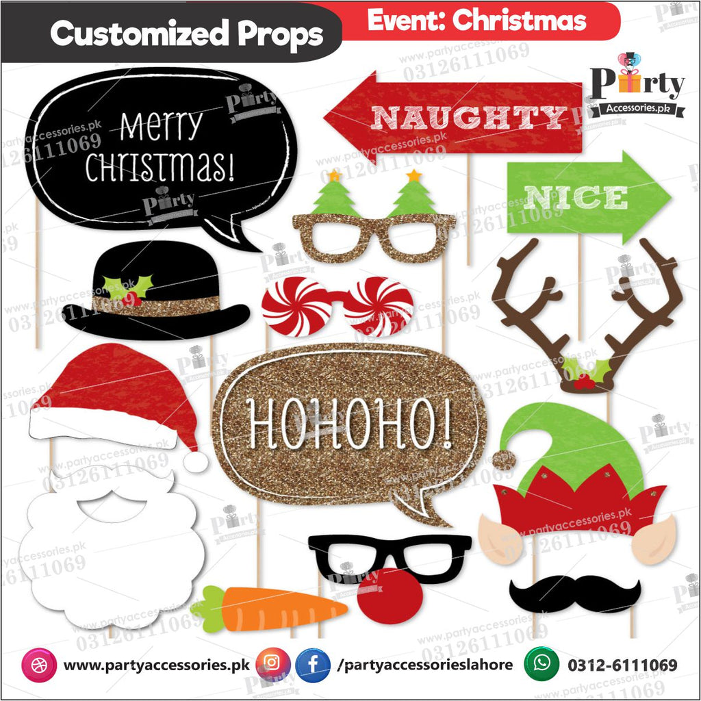 Photo props set for Christmas party