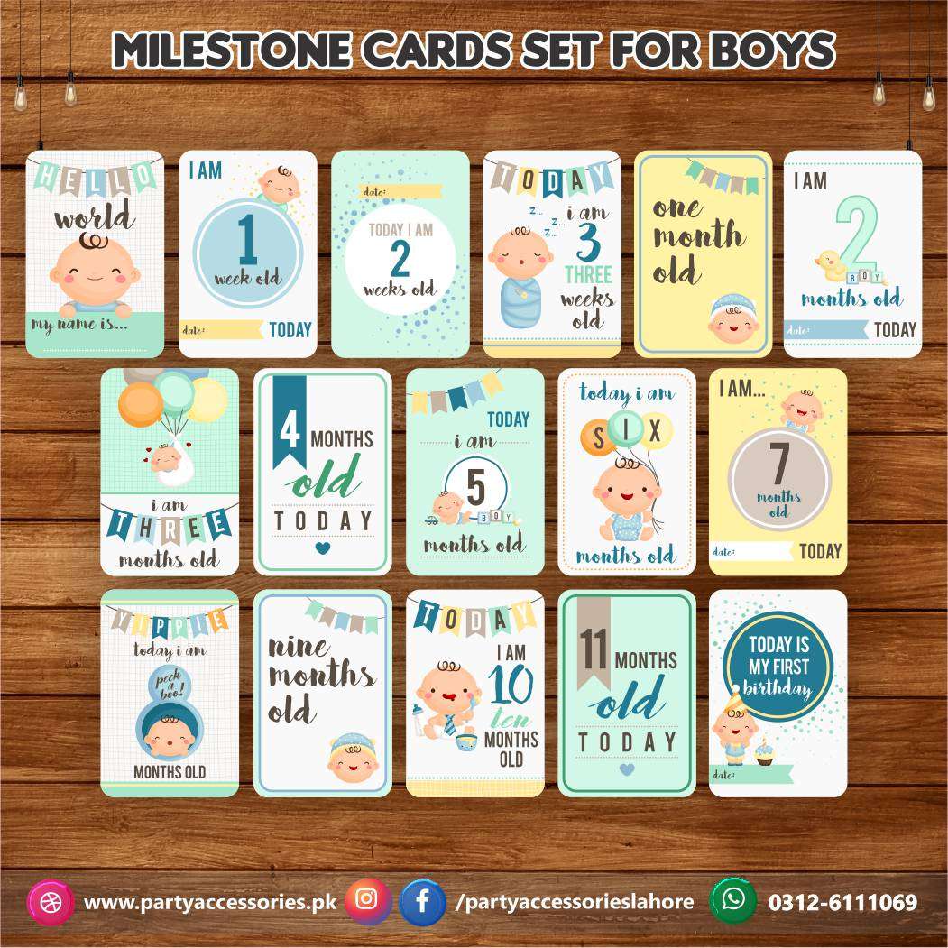 Baby milestone Photo cards set | New Born Photoshoot Baby Photo cards Gift