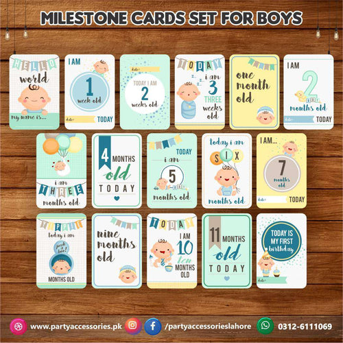 Baby milestone Photo cards set | New Born Photoshoot Baby Photo cards Gift