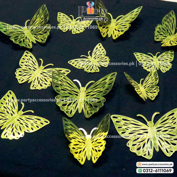 3d butterfly cutout in golden