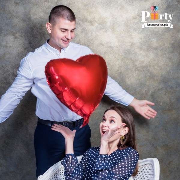 red heart foil balloons 