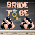 bride to be balloons with ring and chrome balloons