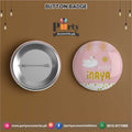 Swan theme birthday party customized Button Badge