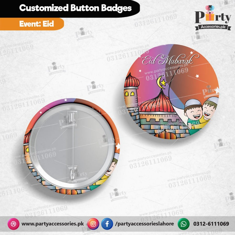 eid decorations button pin badges